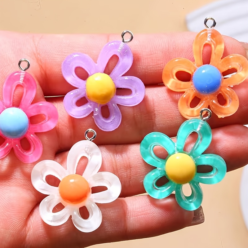 28pcs Hollow-Out Flower Pendants for DIY Jewellery Making